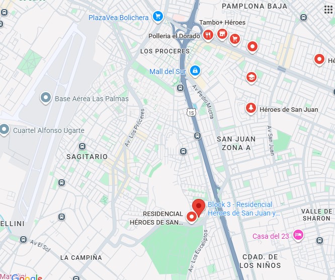 Mapa de ubicación FRIOBANK SAC